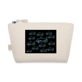 Cooles Haifisch Design für Sommer - Bio-Täschchen - Natur - Vorne