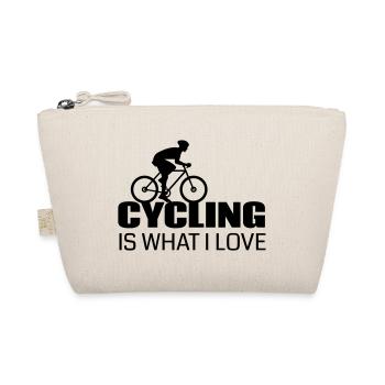 Fahrradfahren ist was ich liebe - Bio-Täschchen - Natur - Vorne