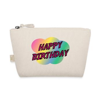 HAPPY BIRTHDAY. HAPPY BIRTHDAY. ANNIVERSARY. - Organic Pouch - nature - Front