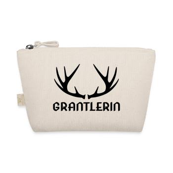 Grantlerin Hirschgeweih Bayerin Geschenk lustig - Bio-Täschchen - Natur - Vorne