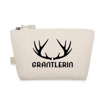 Grantlerin Hirschgeweih Bayerin Geschenk lustig - Bio-Täschchen - Natur - Vorne