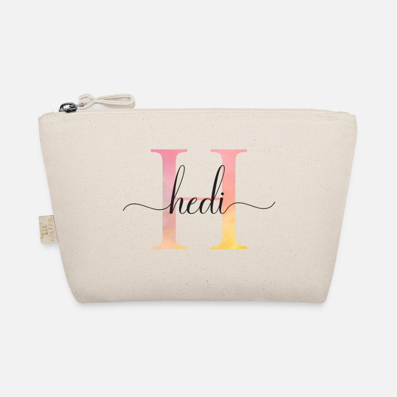 H | Monogram | Name | Hedi |Watercolor Organic Pouch