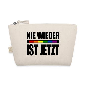 Nie wieder ist jetzt - Bio-Täschchen - Natur - Vorne