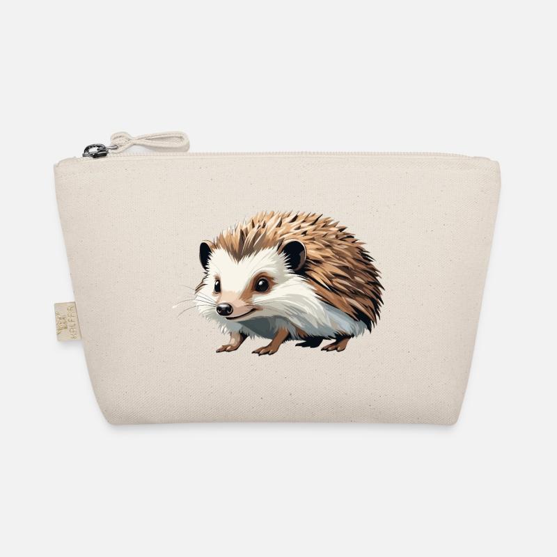 Igel - Süßer Tier Sticker - Bio-Täschchen - Natur