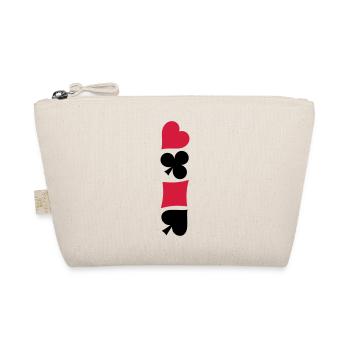 Heart Diamonds Poker Skat symbols icons - Organic Pouch - nature - Front