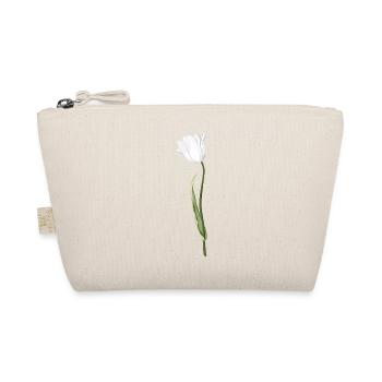 Élégant motif floral en blanc - Trousse biologique - nature - Devant