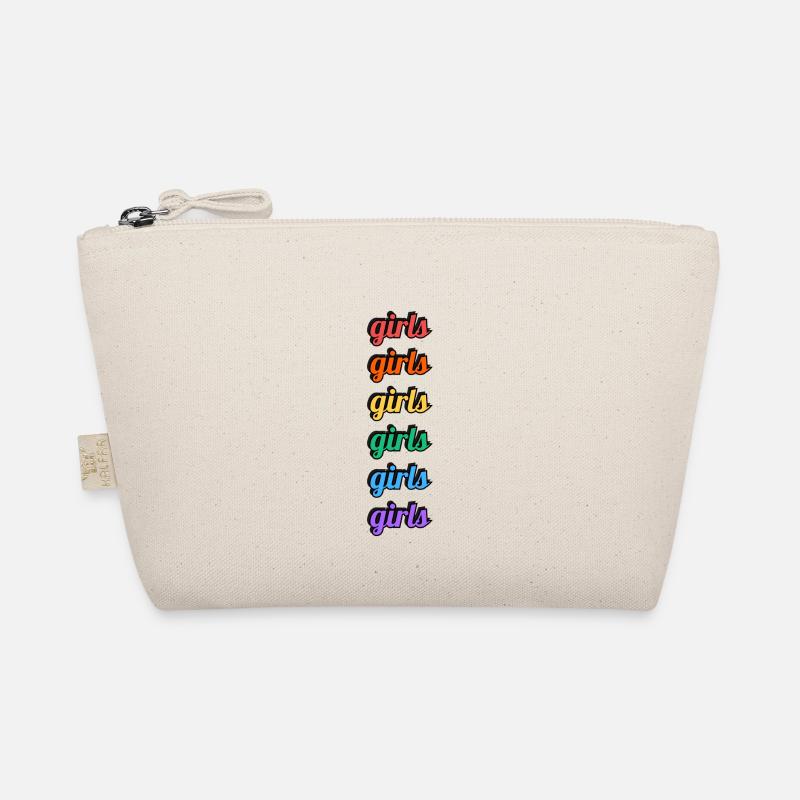 Lesbische Mädchen Regenbogen Text Bio-Täschchen