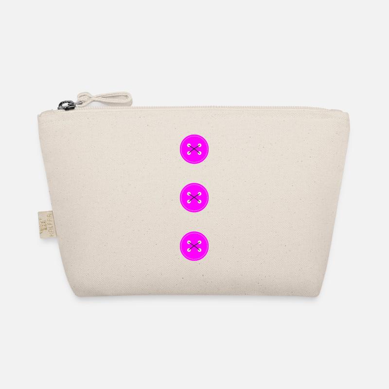 pink buttons Organic Pouch