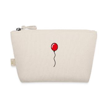 Red Balloon Gift Idea - Organic Pouch - nature - Front