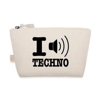 I love techno / I speaker techno - Bio-Täschchen - Natur - Vorne