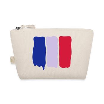 French flag runny paint - Bio-Täschchen - Natur - Vorne