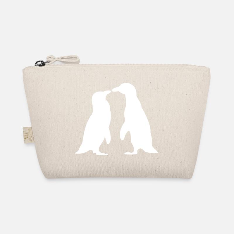 Penguins in love - Pinguine lieben sich - Bio-Täschchen - Natur