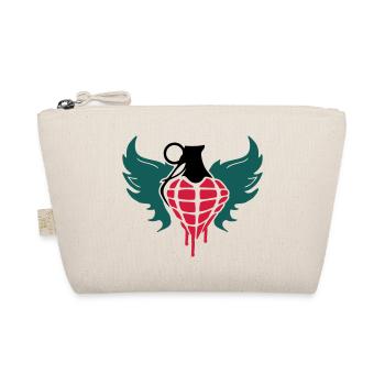 heart_grenade Herz Handgranate - Bio-Täschchen - Natur - Vorne