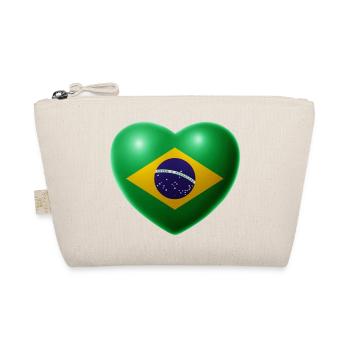 Herz (Brasilien / Brasil) 01 - Bio-Täschchen - Natur - Vorne