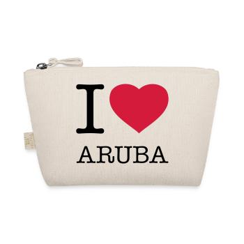 I LOVE ARUBA - Bio-Täschchen - Natur - Vorne