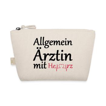 Allgemeinärztin mit Herz Geschenk - Bio-Täschchen - Natur - Vorne