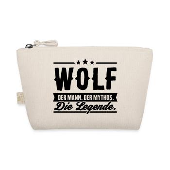 Mann Mythos Legende Wolf - Bio-Täschchen - Natur - Vorne