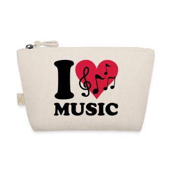 I love Music - Bio-Täschchen - Natur - Vorne