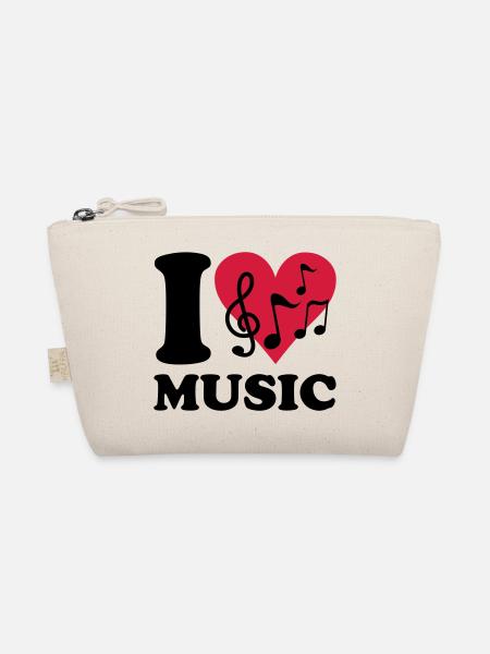 I love Music - Bio-Täschchen - Natur - Vorne