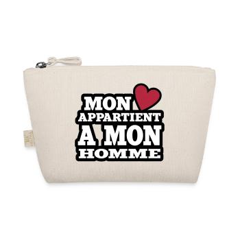 mon coeur appartient à mon homme - Trousse biologique - nature - Devant