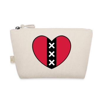 Heart with the symbol of the city of Amsterdam - Organic Pouch - nature - Front