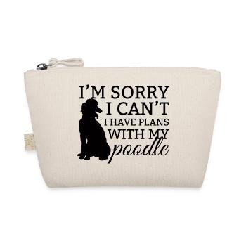 Hund / Pudel: I´m Sorry. I Can´t. I Have Plans - Bio-Täschchen - Natur - Vorne