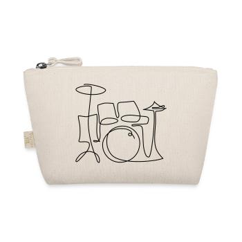 one line drums - Bio-Täschchen - Natur - Vorne