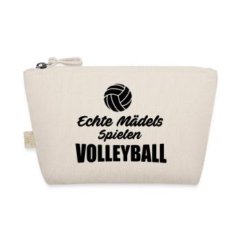 volleyball Shirt - echte Mädels spielen Volleyball - Bio-Täschchen - Natur - Vorne
