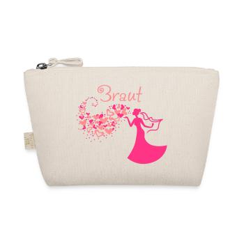 Heart Cloud bride Text - Organic Pouch - nature - Front
