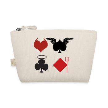 Poker Blackjack Ass Devil Teufel Casino Angel Card - Bio-Täschchen - Natur - Vorne