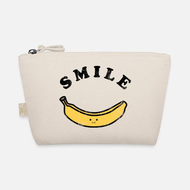 Frucht / Früchte: Banane - Lachen - Smile - Bio-Täschchen - Natur