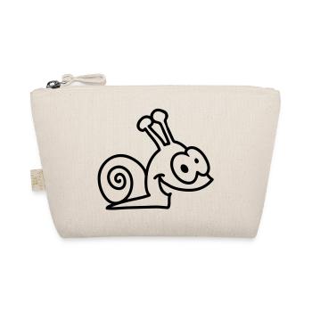 funny snail - line - Organic Pouch - nature - Front