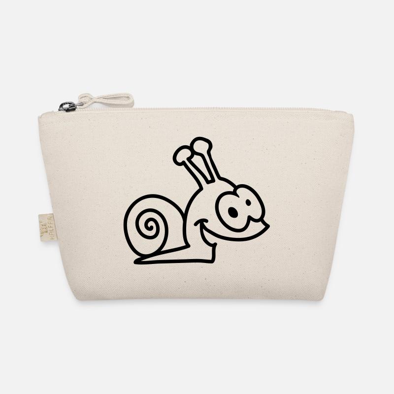 funny snail - line Organic Pouch