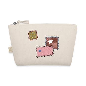 Patch repair patchwork star sewing needle - Organic Pouch - nature - Front