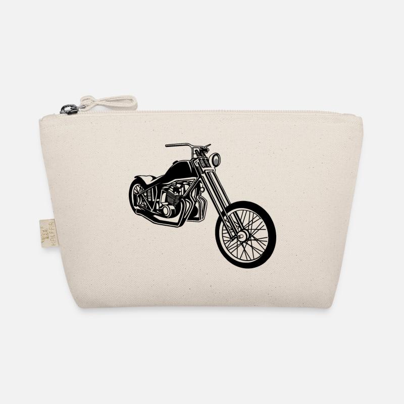 Chopper / Bobber Motorrad 01_schwarz Bio-Täschchen