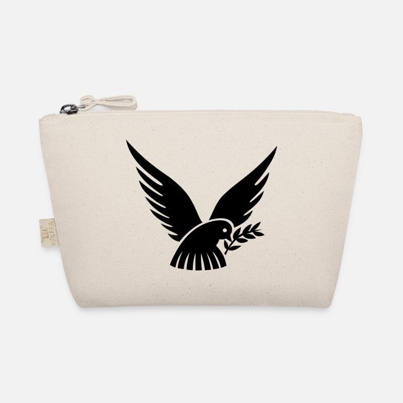 Taube des schwarzen Friedens Bio-Täschchen