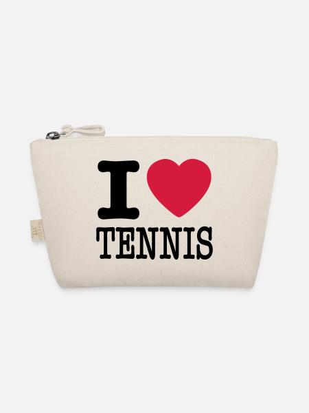 Ich liebe Tennis - Bio-Täschchen - Natur - Vorne