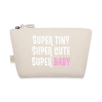 Super small - super sweet - super baby - pink - Organic Pouch - nature - Front