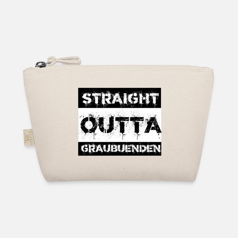 Straight Outta Graubünden Geschenk Stadt - Bio-Täschchen - Natur