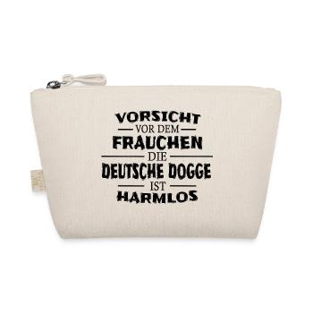 Deutsche Dogge Hunde Shirt Geschenk - Bio-Täschchen - Natur - Vorne