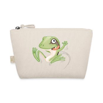 hüpfender Frosch - Bio-Täschchen - Natur - Vorne
