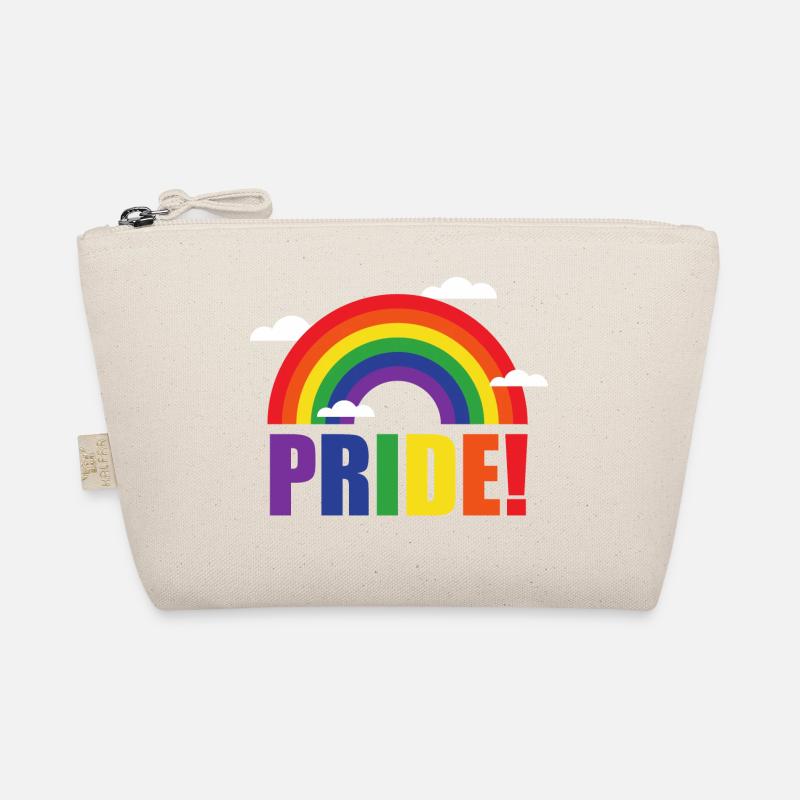 Pride Regenbogen mit Wolken | LGBT | Geschenkidee Bio-Täschchen
