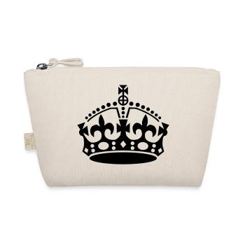 keep calm and carry on crown vector - Organic Pouch - nature - Front