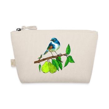 Oiseau bleu et poire - Trousse biologique - nature - Devant