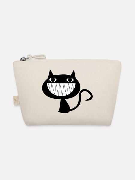 Grinsende Katze - Bio-Täschchen - Natur - Vorne