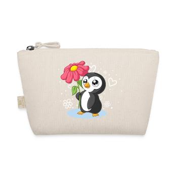 Pinguin Tshirt - Organic Pouch - nature - Front