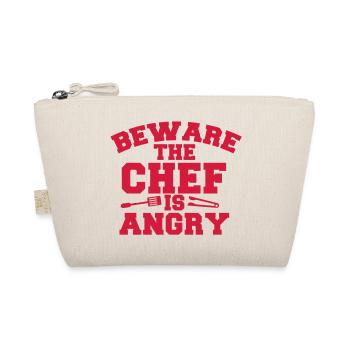 beware the chef cook is angry! tongs and fork - Organic Pouch - nature - Front