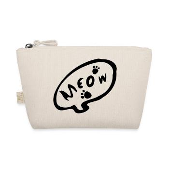 meow_txt kitty cat paw_prints - Bio-Täschchen - Natur - Vorne