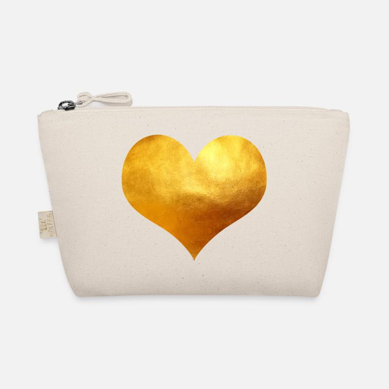 Goldenes Herz Bio-Täschchen