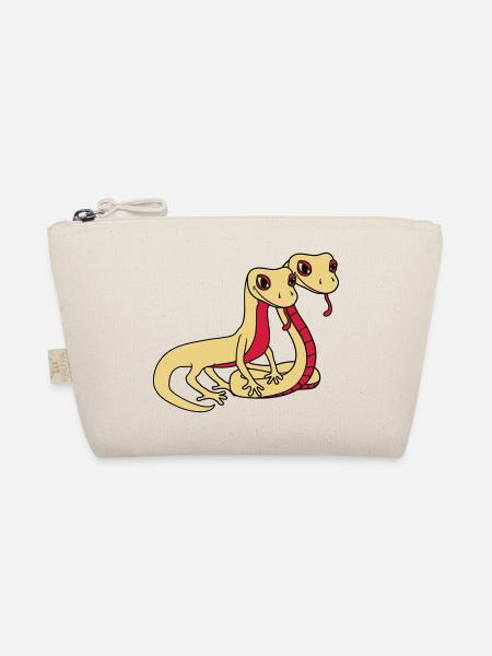 couple 2 amis équipe couples amour visage serpent - Trousse biologique - nature - Devant